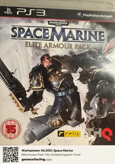 Warhammer 40,000: Space Marine PlayStation 3, United Kingdom box front