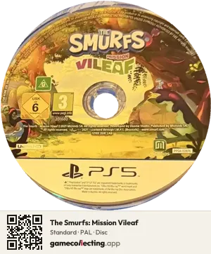 The Smurfs: Mission Vileaf PlayStation 5, PAL disc