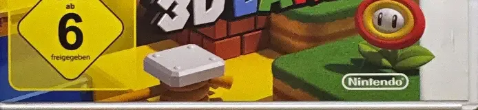 Super Mario 3D Land, the USK square on its front
