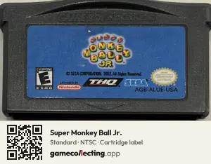 Super Monkey Ball Jr. Game Boy Advance, NTSC cartridge label