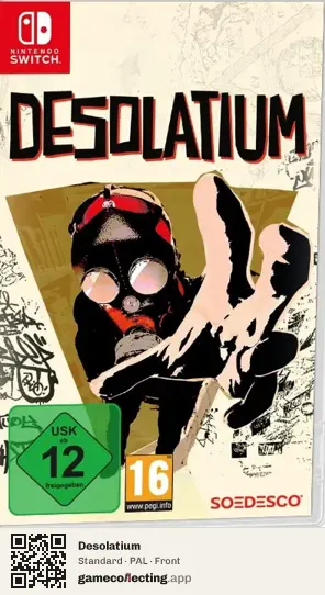 Desolatium Nintendo Switch, PAL box front
