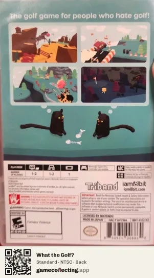 What the Golf? Nintendo Switch, NTSC box back