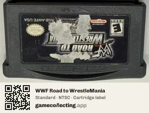 WWF Road to WrestleMania Game Boy Advance, NTSC cartridge label