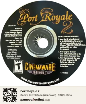Port Royale 2 Computer, NTSC disc