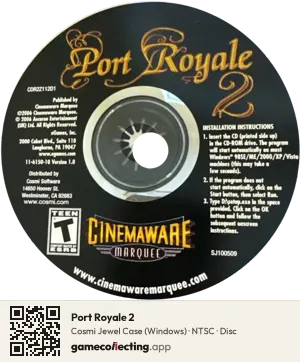 Port Royale 2 Computer, NTSC disc