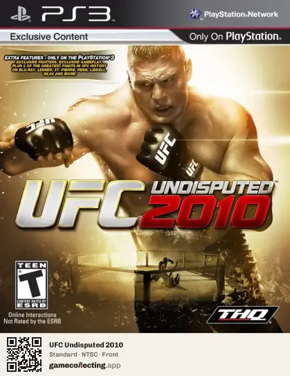 UFC Undisputed 2010 PlayStation 3, NTSC box front