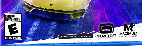 Asphalt Legends Unite, the ESRB box on its front