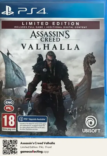 Assassin's Creed Valhalla PlayStation 4, PAL box front