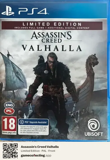 Assassin's Creed Valhalla PlayStation 4, PAL box front