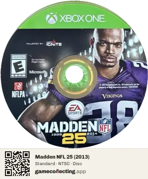 Madden NFL 25 (2013) Xbox One, NTSC disc