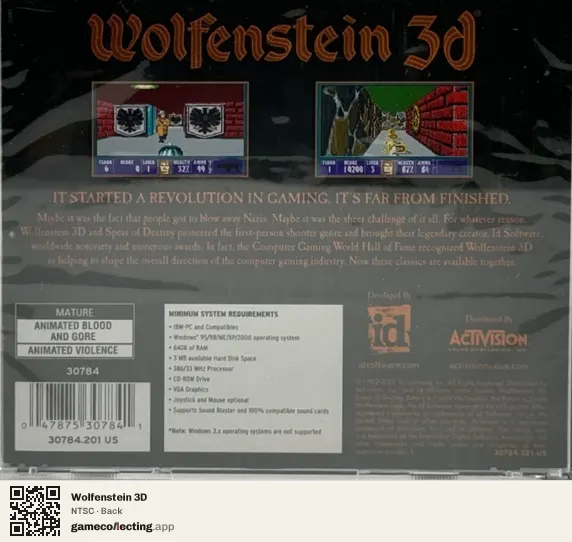Wolfenstein 3D Computer, NTSC box back
