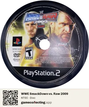 WWE SmackDown vs. Raw 2009 PlayStation 2, NTSC disc