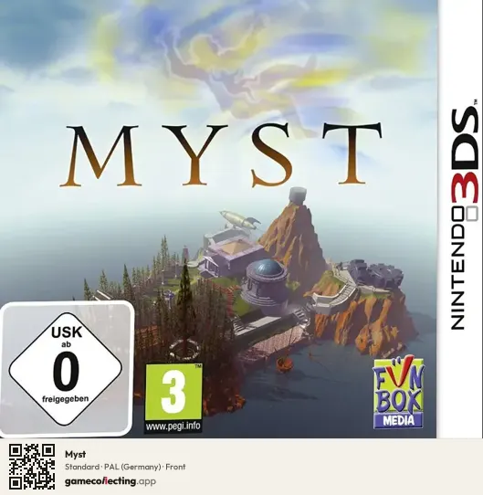 Myst Nintendo 3DS, Germany box front
