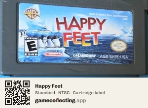 Happy Feet Game Boy Advance, NTSC cartridge label