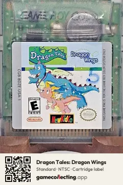 Dragon Tales: Dragon Wings Game Boy Color, NTSC cartridge label