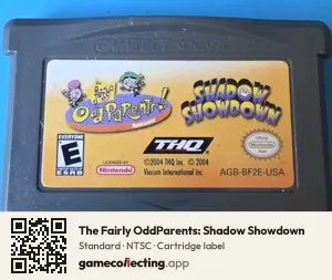 The Fairly OddParents: Shadow Showdown Game Boy Advance, NTSC cartridge label