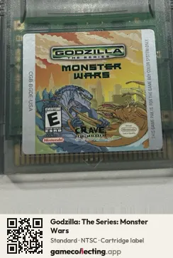 Godzilla: The Series: Monster Wars Game Boy Color, NTSC cartridge label