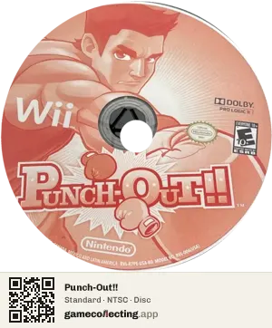 Punch-Out!! Nintendo Wii, NTSC disc