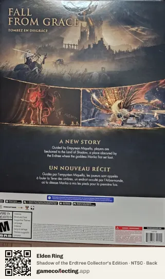 Elden Ring PlayStation 5, NTSC box back
