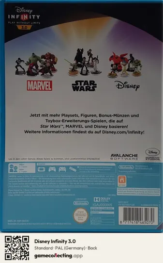 Disney Infinity 3.0 Nintendo Wii U, Germany box back