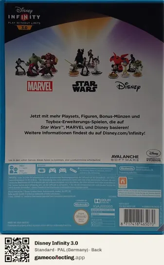 Disney Infinity 3.0 Nintendo Wii U, Germany box back