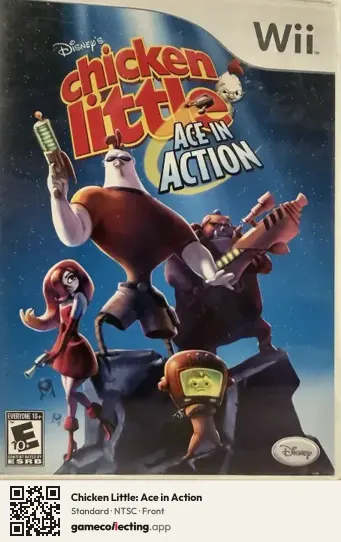 Chicken Little: Ace in Action Nintendo Wii, NTSC box front