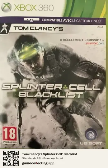 Tom Clancy's Splinter Cell: Blacklist Xbox 360, France box front