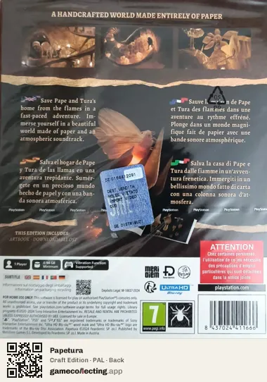 Papetura PlayStation 5, PAL box back