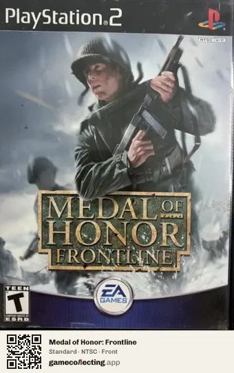 Medal of Honor: Frontline PlayStation 2, NTSC box front