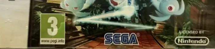 Sonic Colors, the PEGI square on its front