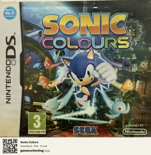 Sonic Colors Nintendo DS, PAL box front