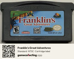 Franklin's Great Adventures Game Boy Advance, NTSC cartridge label