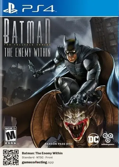 Batman: The Enemy Within PlayStation 4, NTSC box front