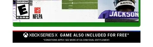 Madden NFL 21, the ESRB box on its front