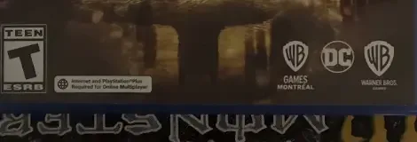 Gotham Knights, the ESRB box on its front