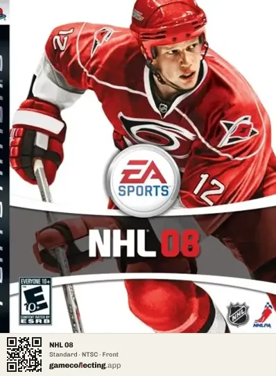 NHL 08 PlayStation 3, NTSC box front
