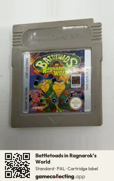 Battletoads in Ragnarok's World Game Boy, PAL cartridge label