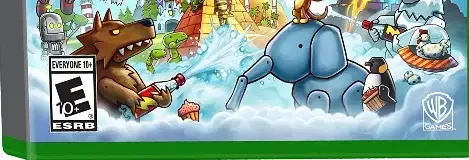 Scribblenauts Showdown, the ESRB box on its front