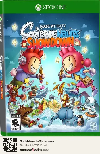 Scribblenauts Showdown Xbox One, NTSC box front