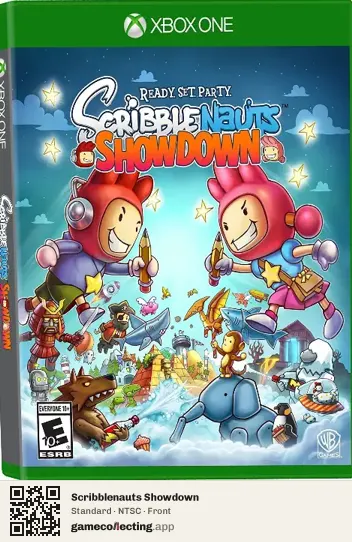 Scribblenauts Showdown Xbox One, NTSC box front