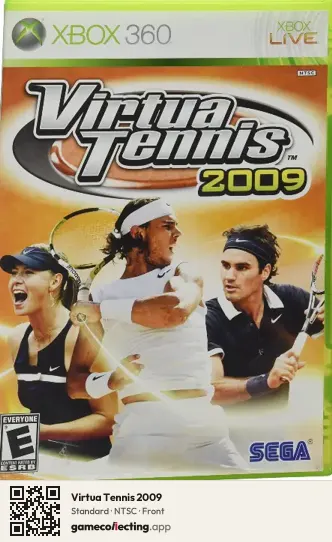 Virtua Tennis 2009 Xbox 360, NTSC box front