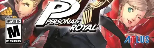 Persona 5 Royal, the ESRB box on its front