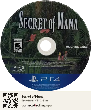 Secret of Mana PlayStation 4, NTSC disc