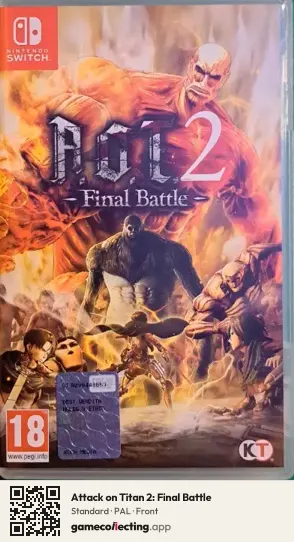Attack on Titan 2: Final Battle Nintendo Switch, PAL box front