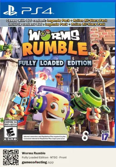 Worms Rumble PlayStation 4, NTSC box front