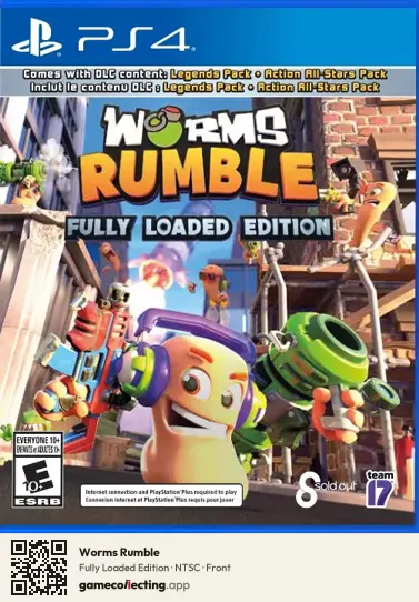 Worms Rumble PlayStation 4, NTSC box front