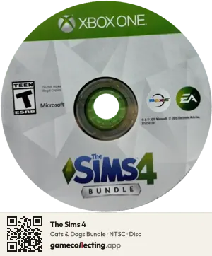 The Sims 4 Xbox One, NTSC disc