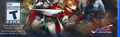 Grand Kingdom, the ESRB box on its front