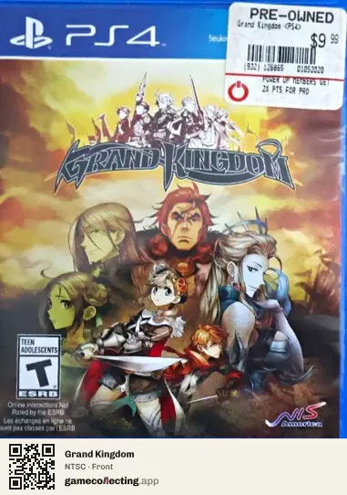 Grand Kingdom PlayStation 4, NTSC box front