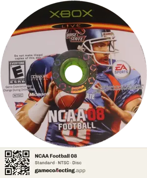 NCAA Football 08 Xbox, NTSC disc